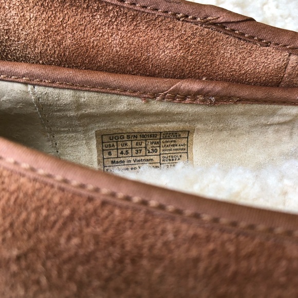 EUC UGG Alloway Suede Leather Flats in Chestnut, Size 6 - Picture 6 of 7